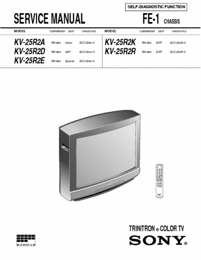 Sony KV-25R2D KV-25R2D  Chassis FE-1